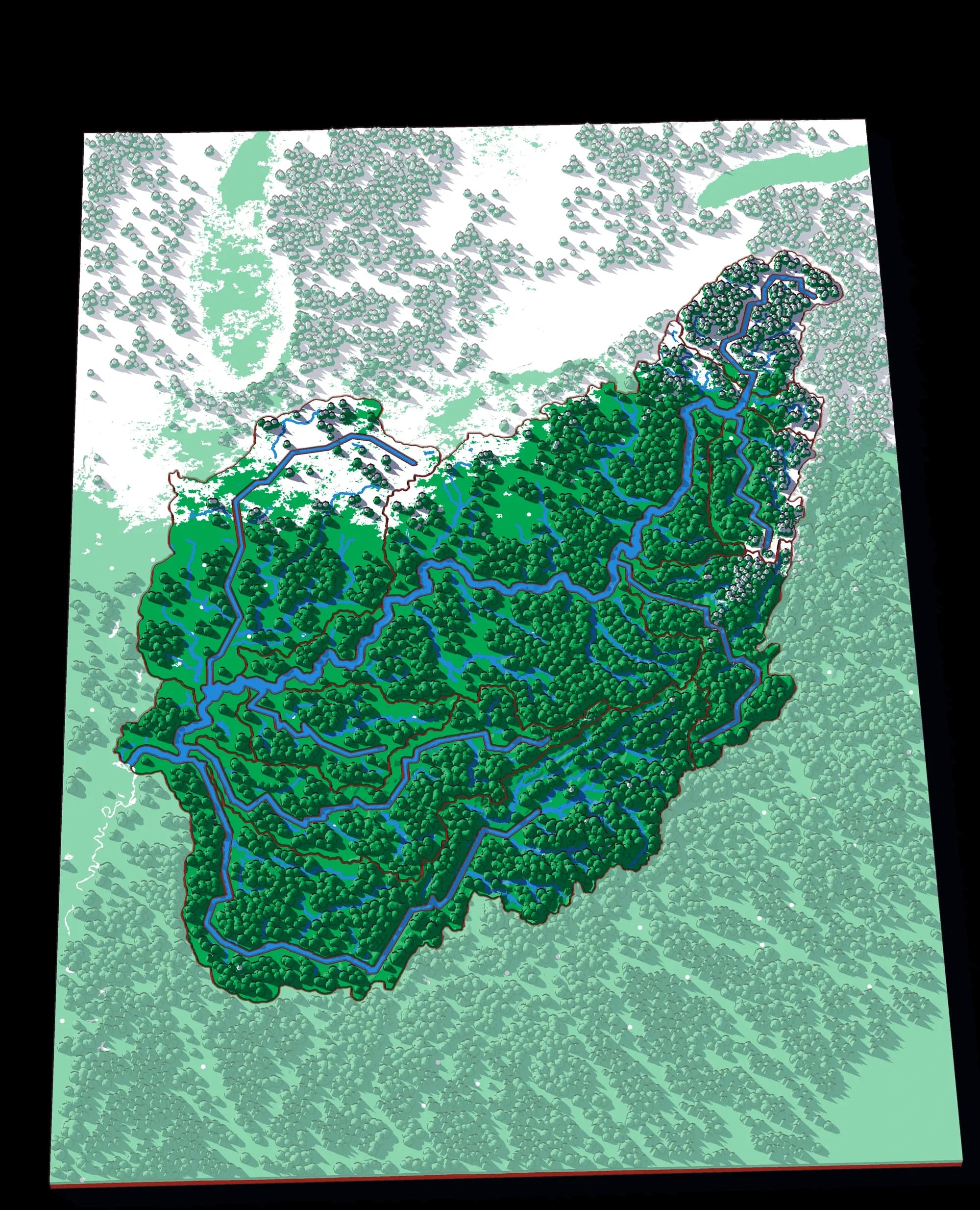 The Ohio relief puzzle, seen at an angle
