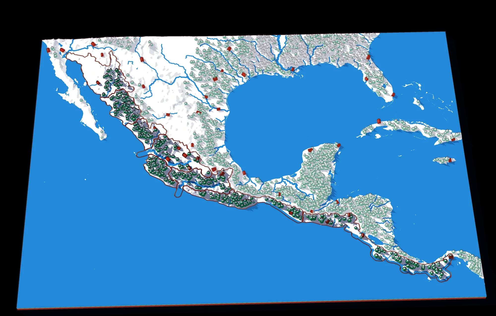 The Pacific Slope relief puzzle, seen at an angle