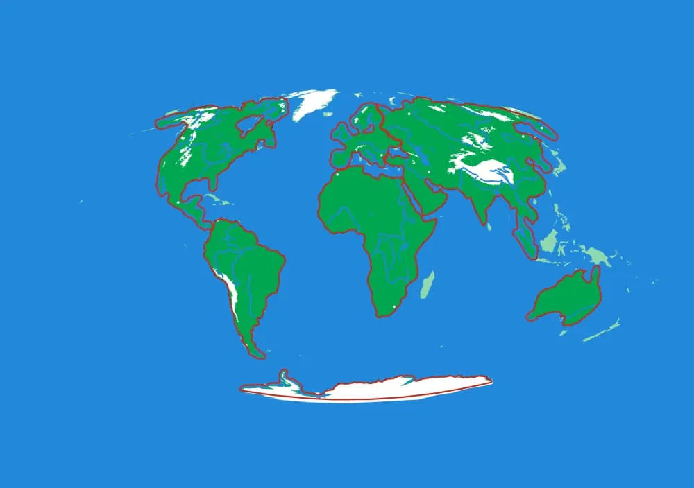 The World relief puzzle map, 7 pieces
