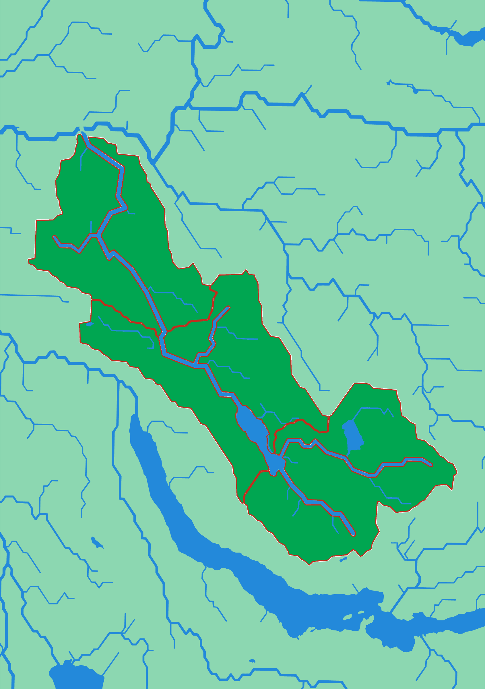 The Glatt relief puzzle map seen from above — 5 pieces