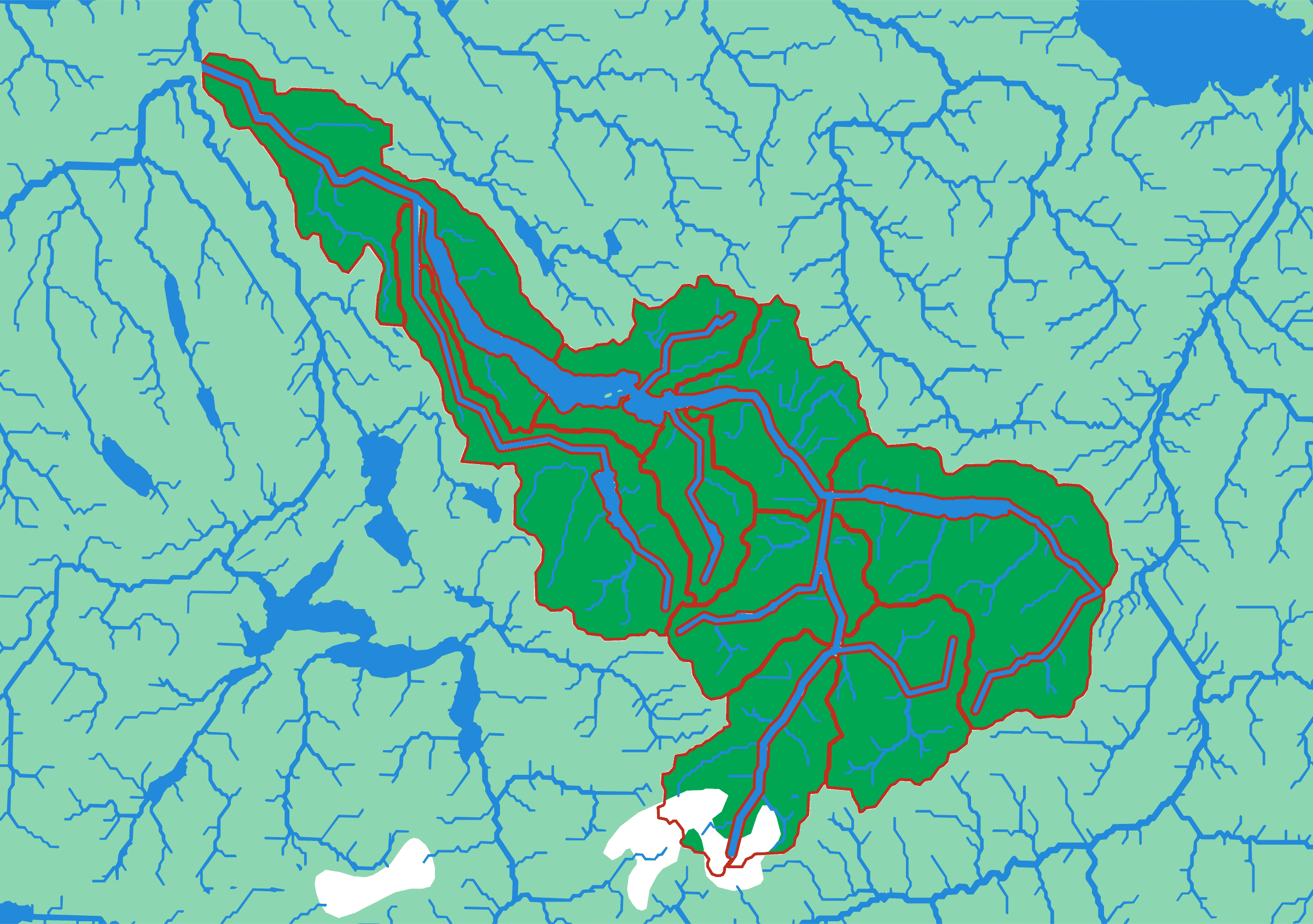 The Limmat relief puzzle map seen from above — 15 pieces