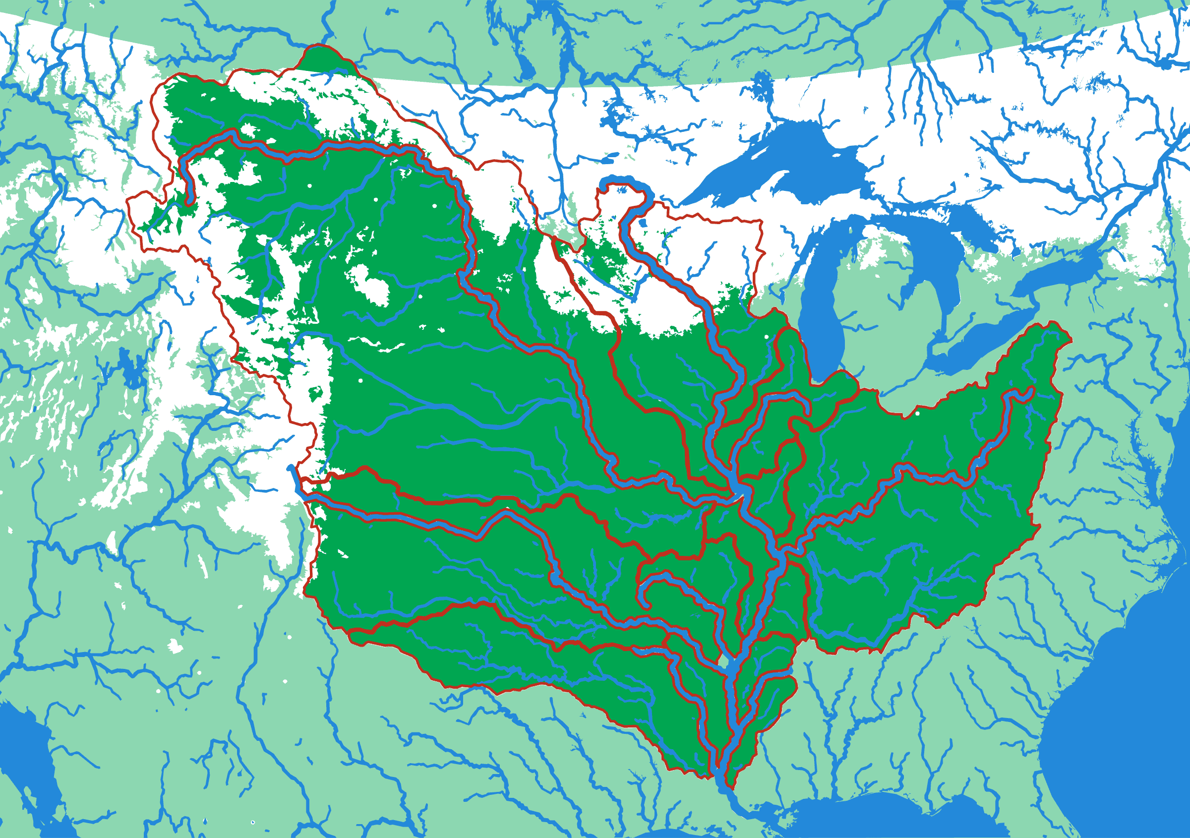 The Mississippi relief puzzle map seen from above — 15 pieces