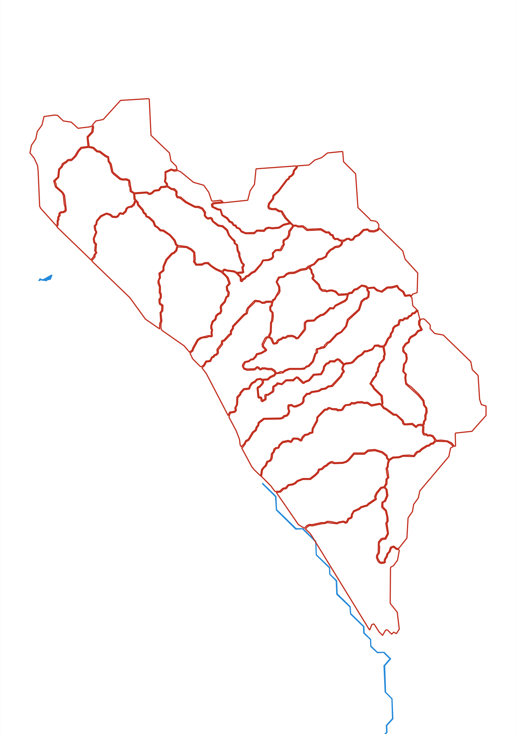 Oaxaca relief puzzle map seen from above — 23 pieces