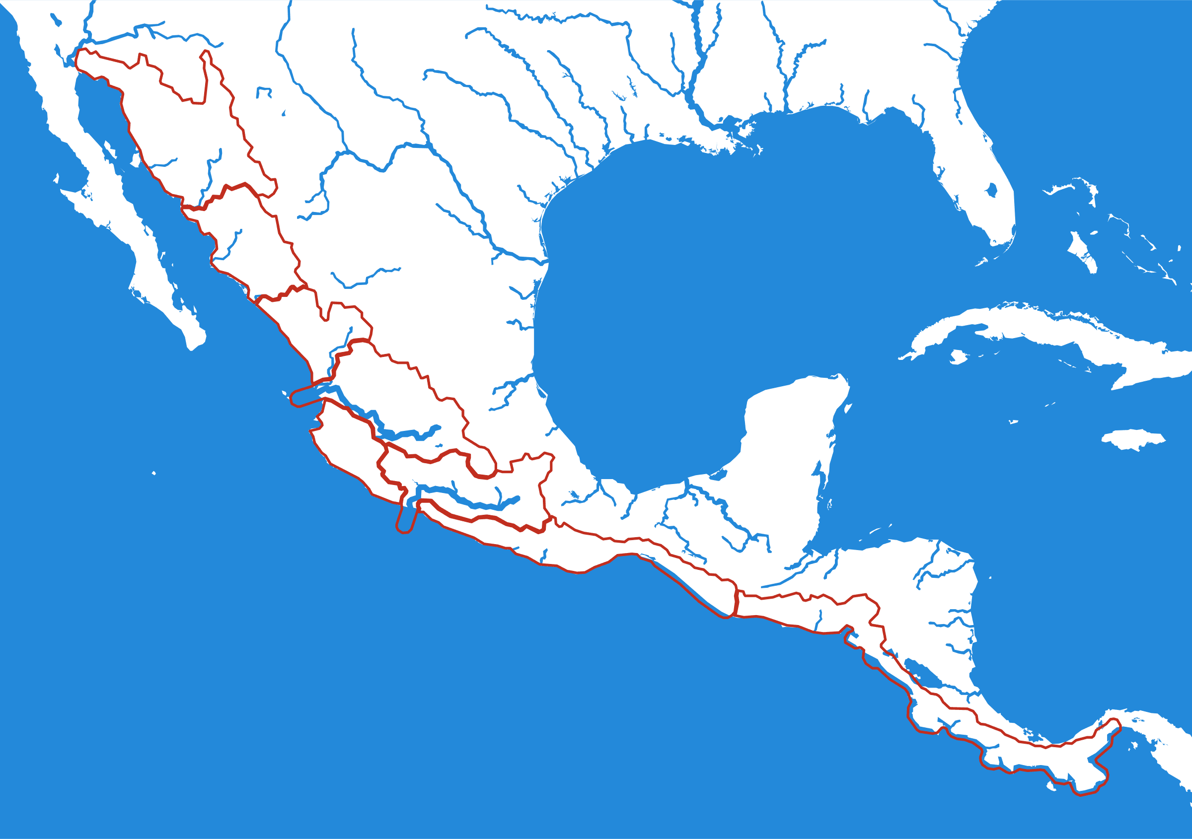 The Pacific Slope relief puzzle map seen from above — 8 pieces