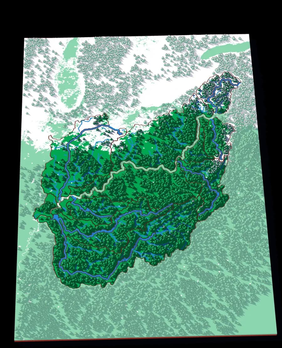 The Ohio relief puzzle map, 18 pieces