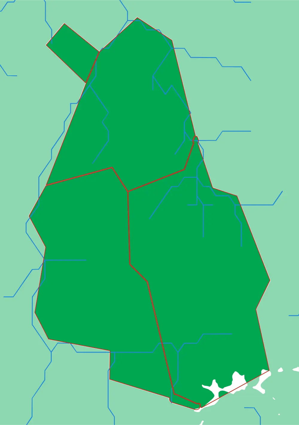 Schwarzenburg relief puzzle map, 4 pieces