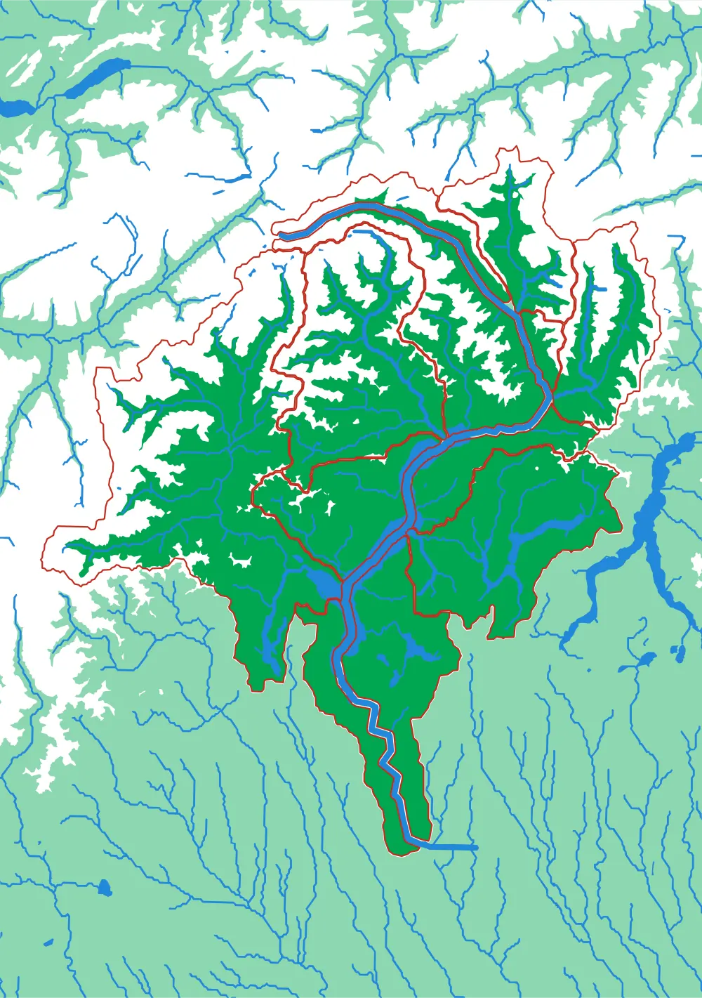 The Ticino relief puzzle map, 12 pieces