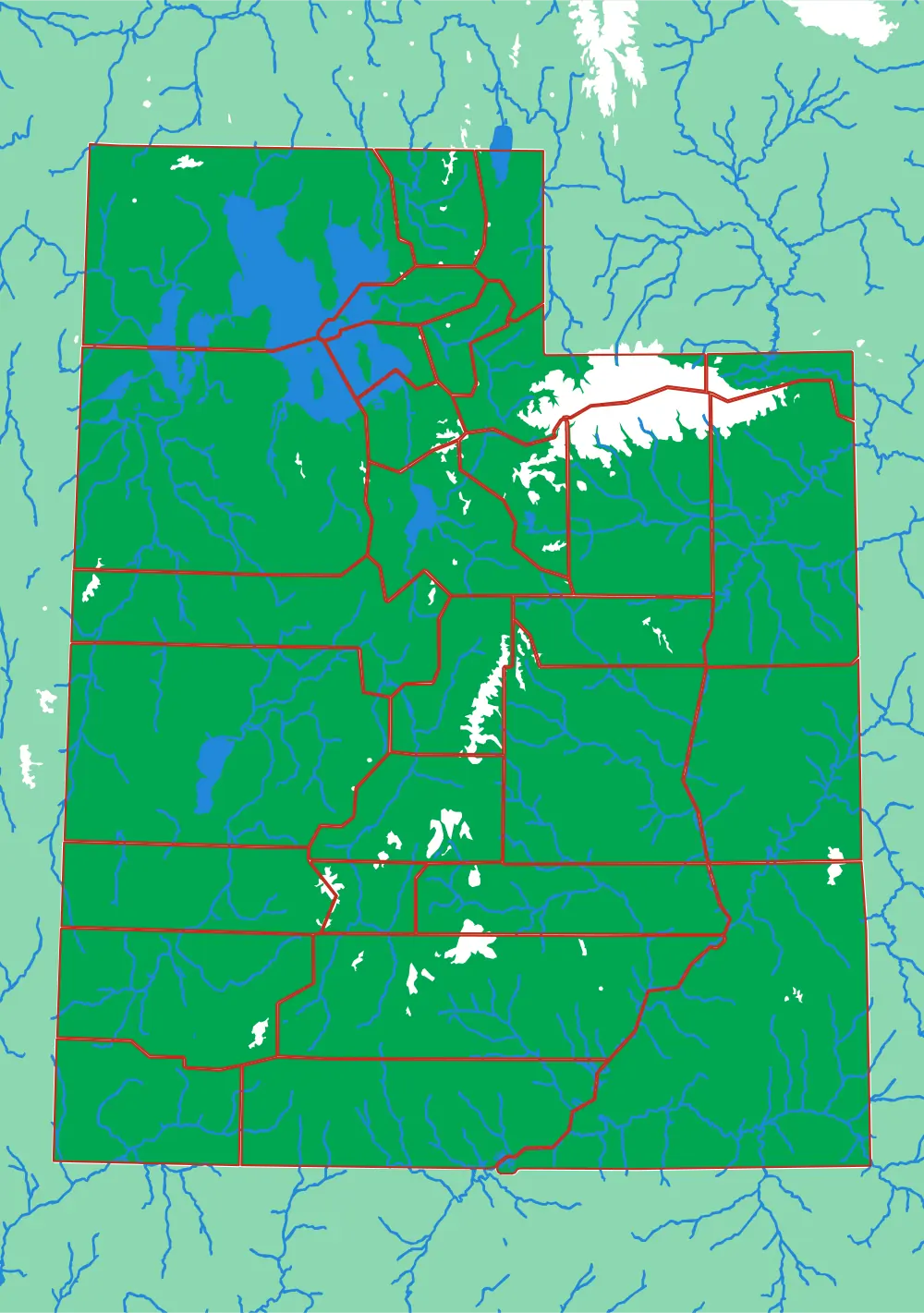 Utah relief puzzle map, 29 pieces
