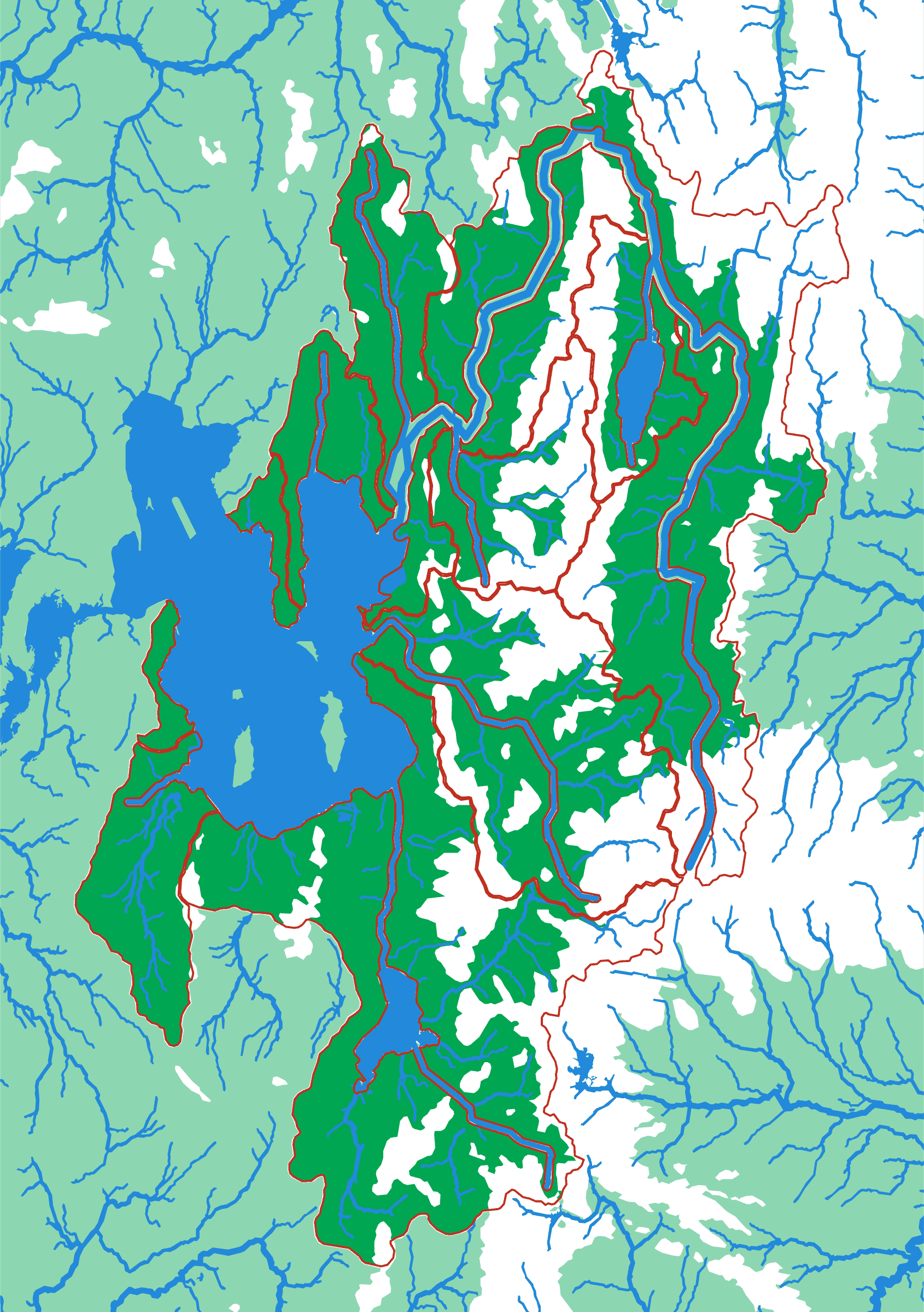 Il Grande Lago Salato, puzzle-mappa in rilievo visto dall'alto — 14 pezzi