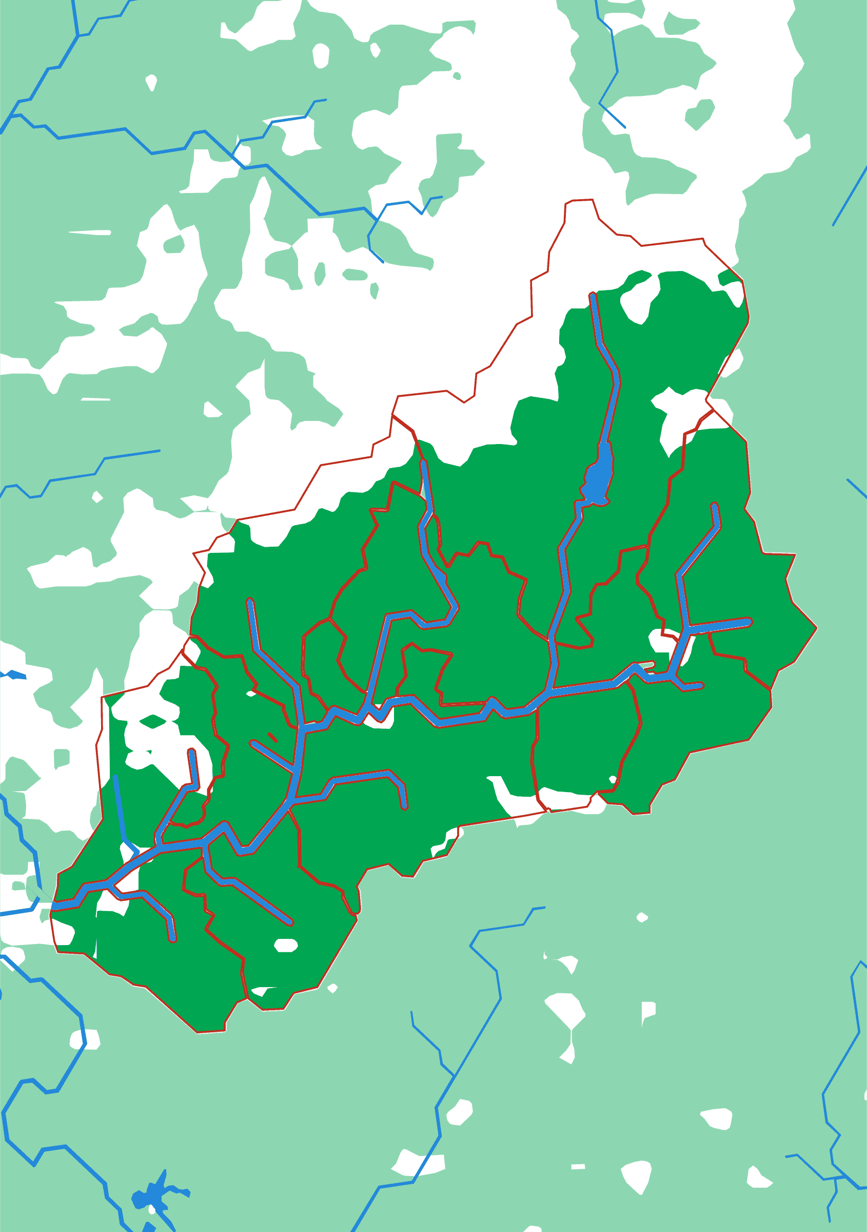 The Swannanoa relief puzzle map seen from above — 15 pieces